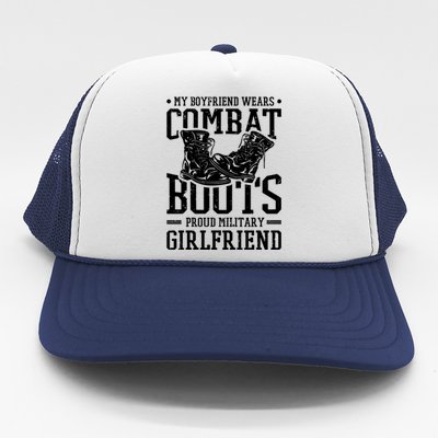 Military Wears Combat Boots Proud Army Friend Gift Trucker Hat