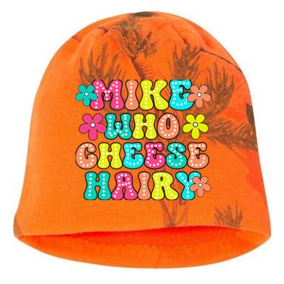 Mike Who Cheese Hairy Funny Aduls Saying Kati - Camo Knit Beanie