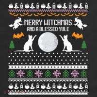 Merry Witchmas Cat Ugly Christmas Sweaters Gift Cool Comfort Performance Bucket Hat