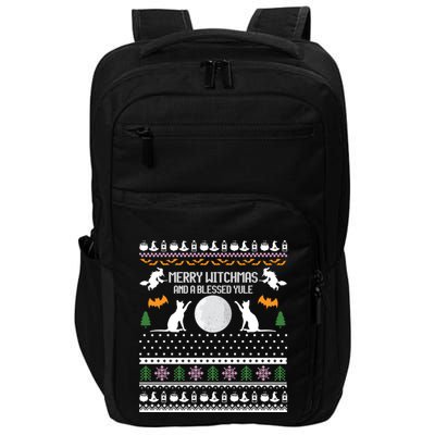 Merry Witchmas Cat Ugly Christmas Sweaters Gift Impact Tech Backpack