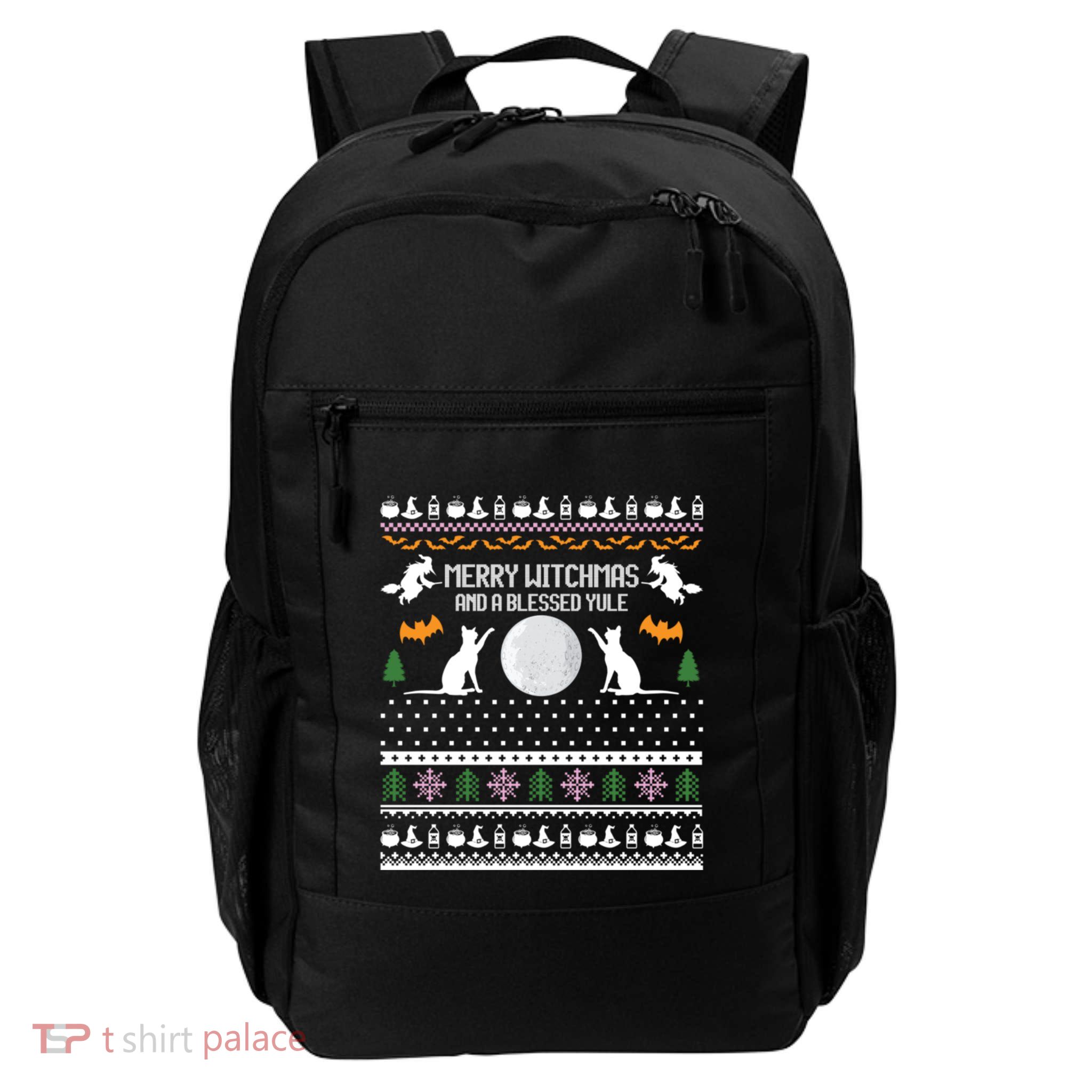 Merry Witchmas Cat Ugly Christmas Sweaters Gift Backpack