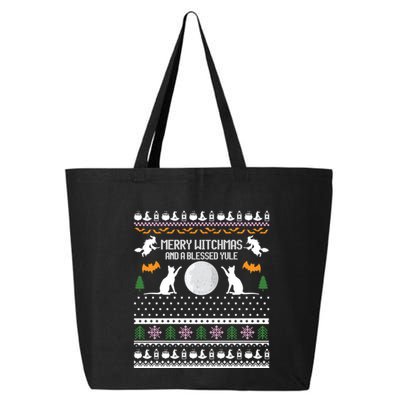 Merry Witchmas Cat Ugly Christmas Sweaters Gift 25L Jumbo Tote
