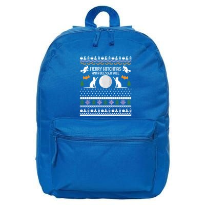 Merry Witchmas Cat Ugly Christmas Sweaters Gift 16 in Basic Backpack