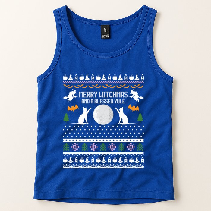 Merry Witchmas Cat Ugly Christmas Sweaters Gift Tank Top