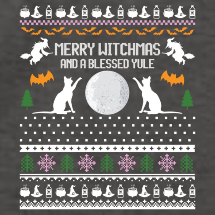 Merry Witchmas Cat Ugly Christmas Sweaters Gift Vector Backpack