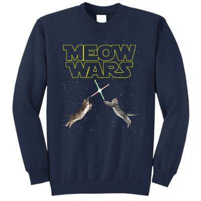 Meow Wars Cat Wars Funny Cat Cat Lover Tall Sweatshirt