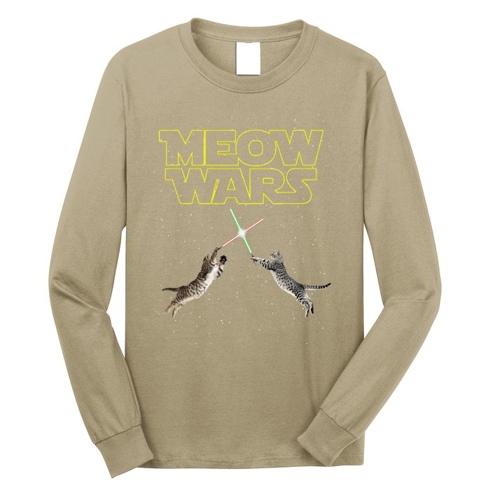 Meow Wars Cat Wars Funny Cat Cat Lover Long Sleeve Shirt