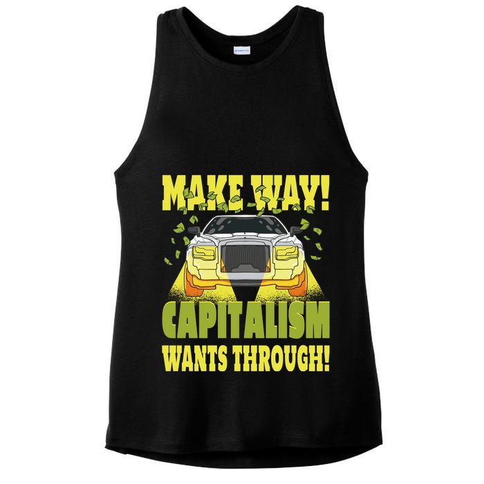 Make Way Capitalism Wants Through Ladies PosiCharge Tri-Blend Wicking Tank