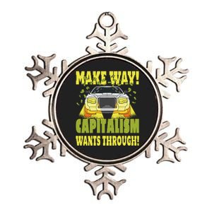 Make Way Capitalism Wants Through Metallic Star Ornament