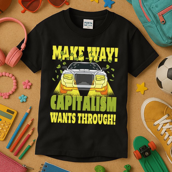 Make Way Capitalism Wants Through Kids T-Shirt