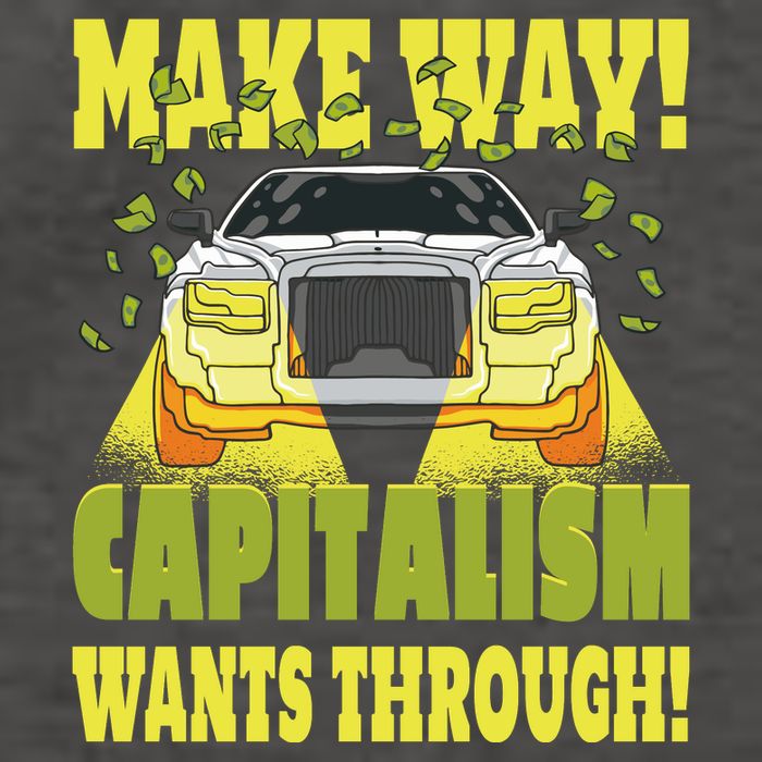 Make Way Capitalism Wants Through Vector Backpack