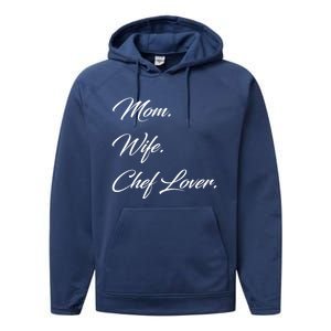 Mom Wife Chef Lover Gift Performance Fleece Hoodie