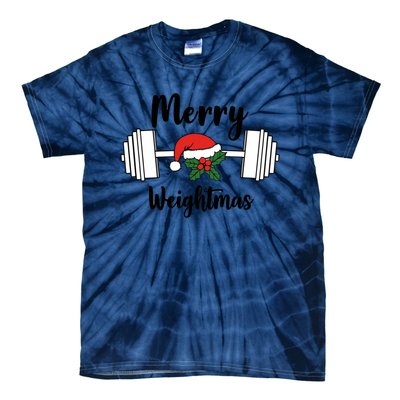 Merry Weightmas Christmas Workout Fun Tie-Dye T-Shirt