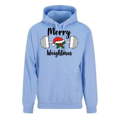 Merry Weightmas Christmas Workout Fun Unisex Surf Hoodie