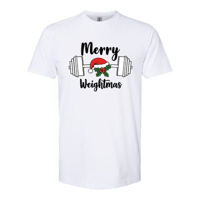 Merry Weightmas Christmas Workout Fun Softstyle CVC T-Shirt