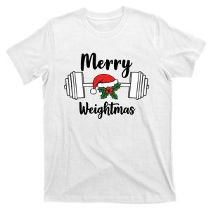 Merry Weightmas Christmas Workout Fun T-Shirt