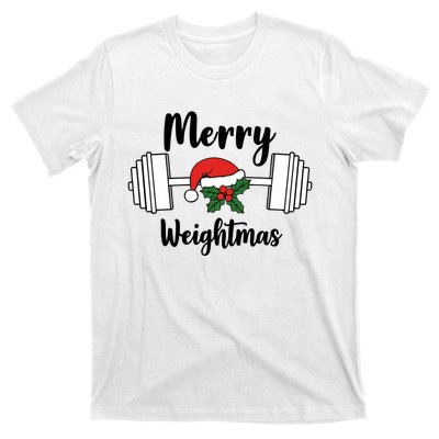 Merry Weightmas Christmas Workout Fun T-Shirt