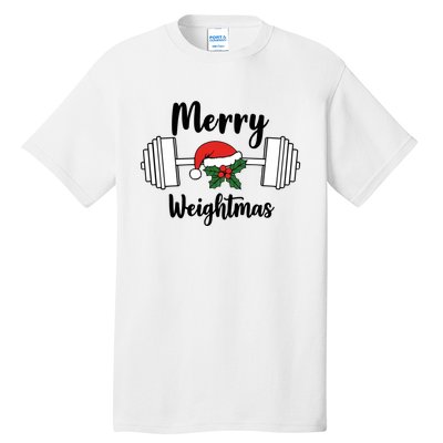 Merry Weightmas Christmas Workout Fun Tall T-Shirt