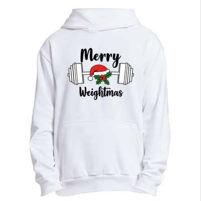 Merry Weightmas Christmas Workout Fun Urban Pullover Hoodie