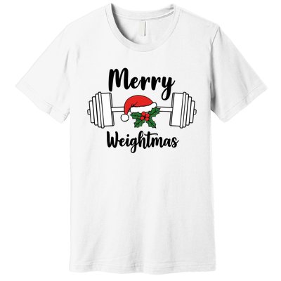 Merry Weightmas Christmas Workout Fun Premium T-Shirt