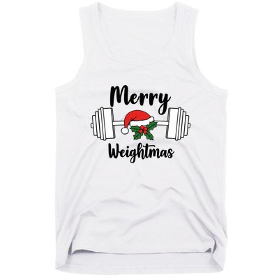 Merry Weightmas Christmas Workout Fun Tank Top