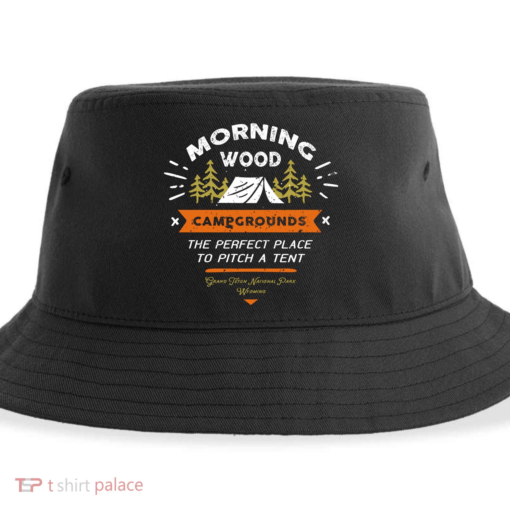 Morning Wood Campgrounds The Perfect Place To Pitch A Tent Sustainable Bucket Hat