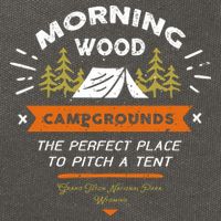 Morning Wood Campgrounds The Perfect Place To Pitch A Tent Cotton Canvas Backpack