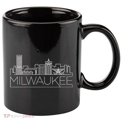 Milwaukee Wisconsin City Skyline 11oz C Handle Ceramic Mug