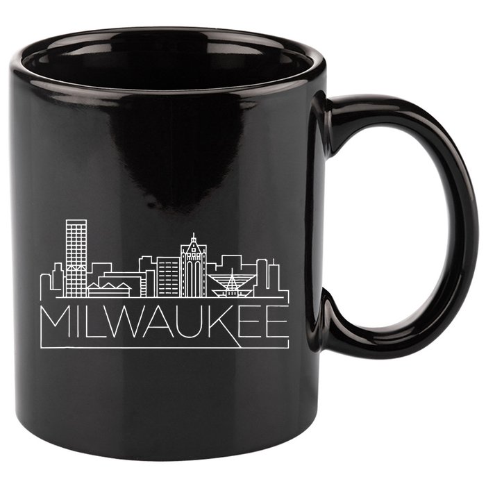 Milwaukee Wisconsin City Skyline 11oz C Handle Ceramic Mug