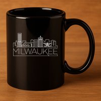 Milwaukee Wisconsin City Skyline 11oz C Handle Ceramic Mug