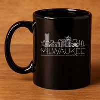 Milwaukee Wisconsin City Skyline 11oz C Handle Ceramic Mug