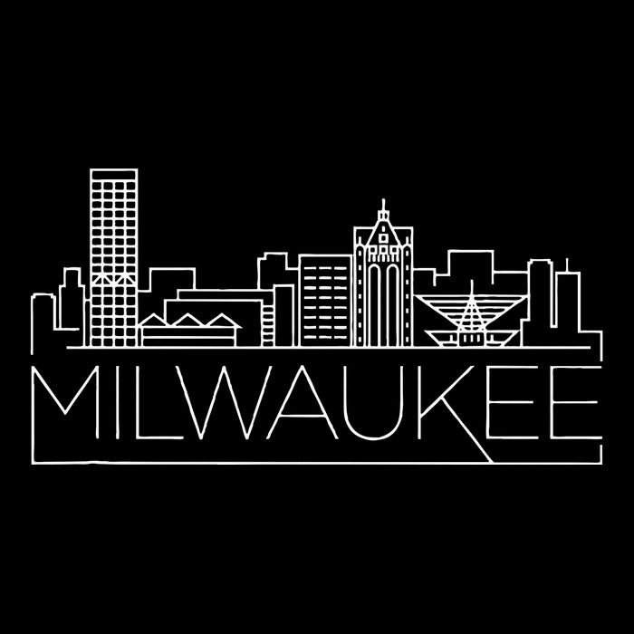 Milwaukee Wisconsin City Skyline Drawstring Bag
