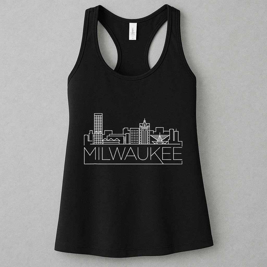 Milwaukee Wisconsin City Skyline Womens Tank Top