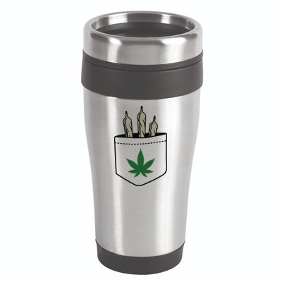 Marijuana Weed Cannabis Leaf Joint 16oz Travel Tumbler