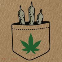 Marijuana Weed Cannabis Leaf Joint Cotton Canvas Backpack