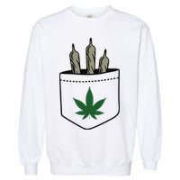 Marijuana Weed Cannabis Leaf Joint Garment-Dyed Sweatshirt