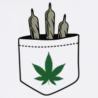 Marijuana Weed Cannabis Leaf Joint Garment-Dyed Sweatshirt