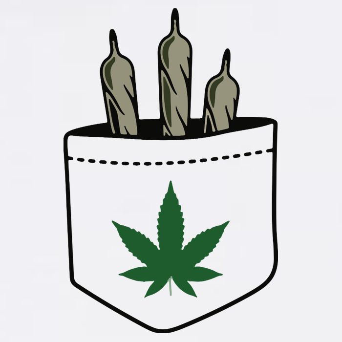 Marijuana Weed Cannabis Leaf Joint Garment-Dyed Sweatshirt