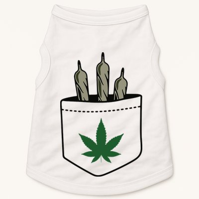 Marijuana Weed Cannabis Leaf Joint Doggie Tank