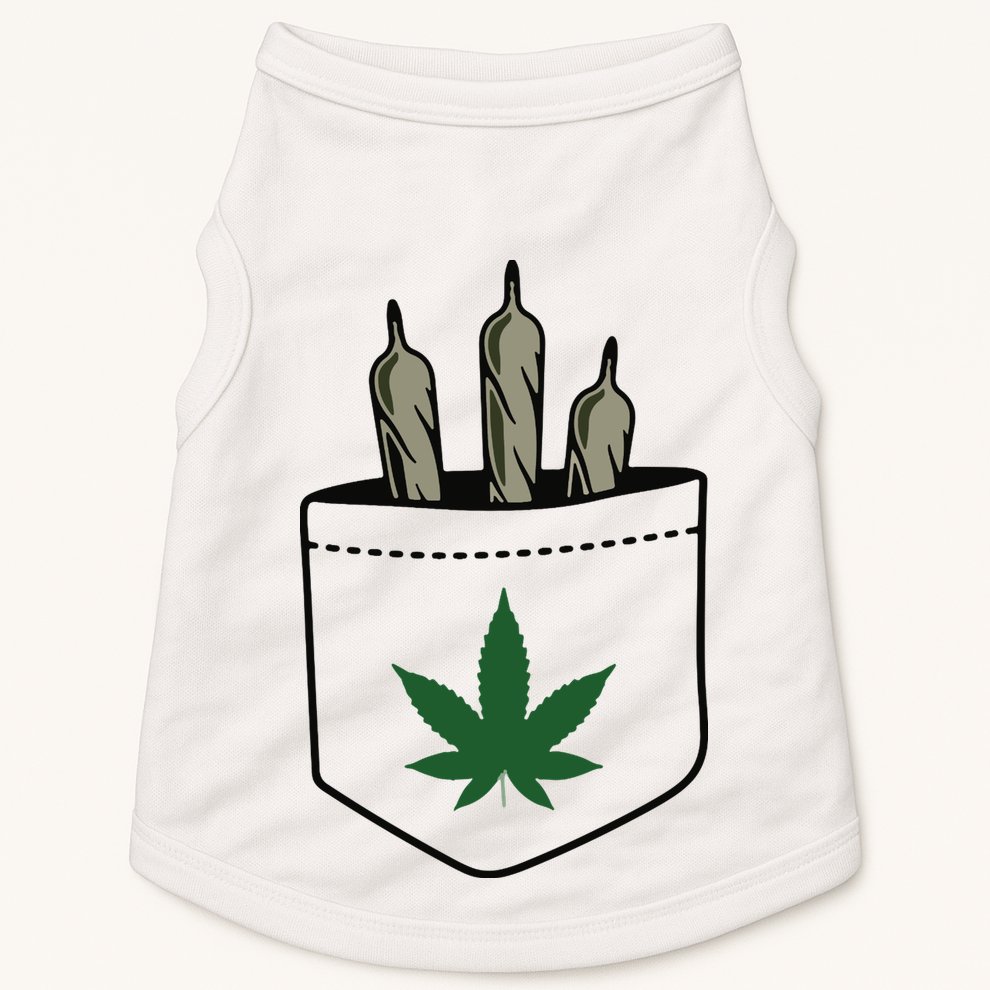 Marijuana Weed Cannabis Leaf Joint Doggie Tank