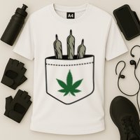 Marijuana Weed Cannabis Leaf Joint Cooling Performance Crew T-Shirt