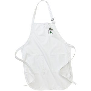 Marijuana Weed Cannabis Leaf Joint Full-Length Apron With Pockets