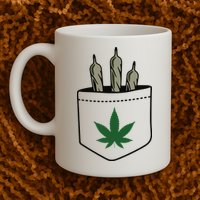 Marijuana Weed Cannabis Leaf Joint Mug