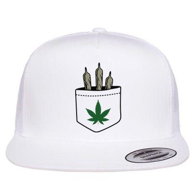 Marijuana Weed Cannabis Leaf Joint Flatbill Hat