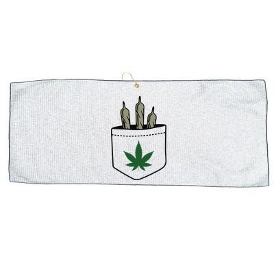 Marijuana Weed Cannabis Leaf Joint Large Microfiber Waffle Golf Towel