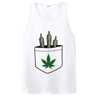 Marijuana Weed Cannabis Leaf Joint PosiCharge Competitor Tank