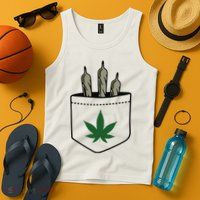 Marijuana Weed Cannabis Leaf Joint Tank Top
