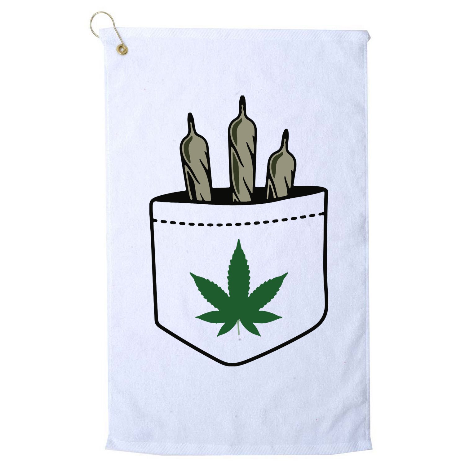Marijuana Weed Cannabis Leaf Joint Golf Towel