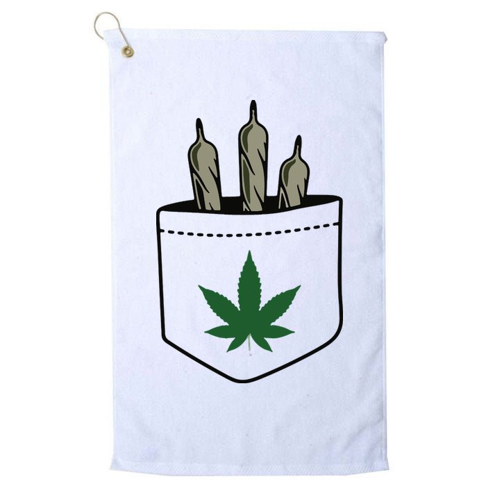 Marijuana Weed Cannabis Leaf Joint Golf Towel