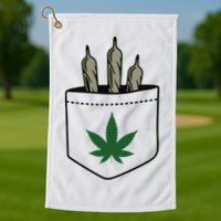 Marijuana Weed Cannabis Leaf Joint Golf Towel